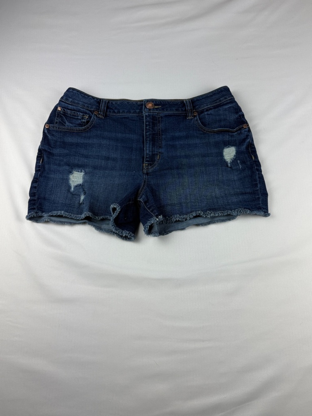 Maurices High-Rise Distressed Shorts Size 14 – Raw Hem